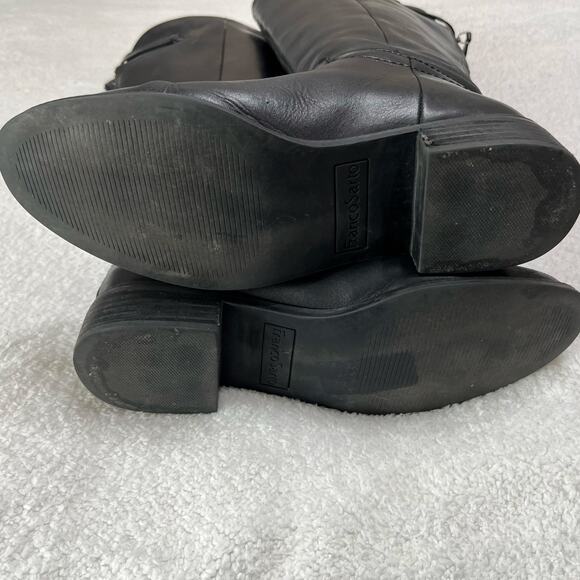 Franco Sarto Brindley Women’s Riding Boots Leather Size 8M Black Zip Back - Picture 6 of 8